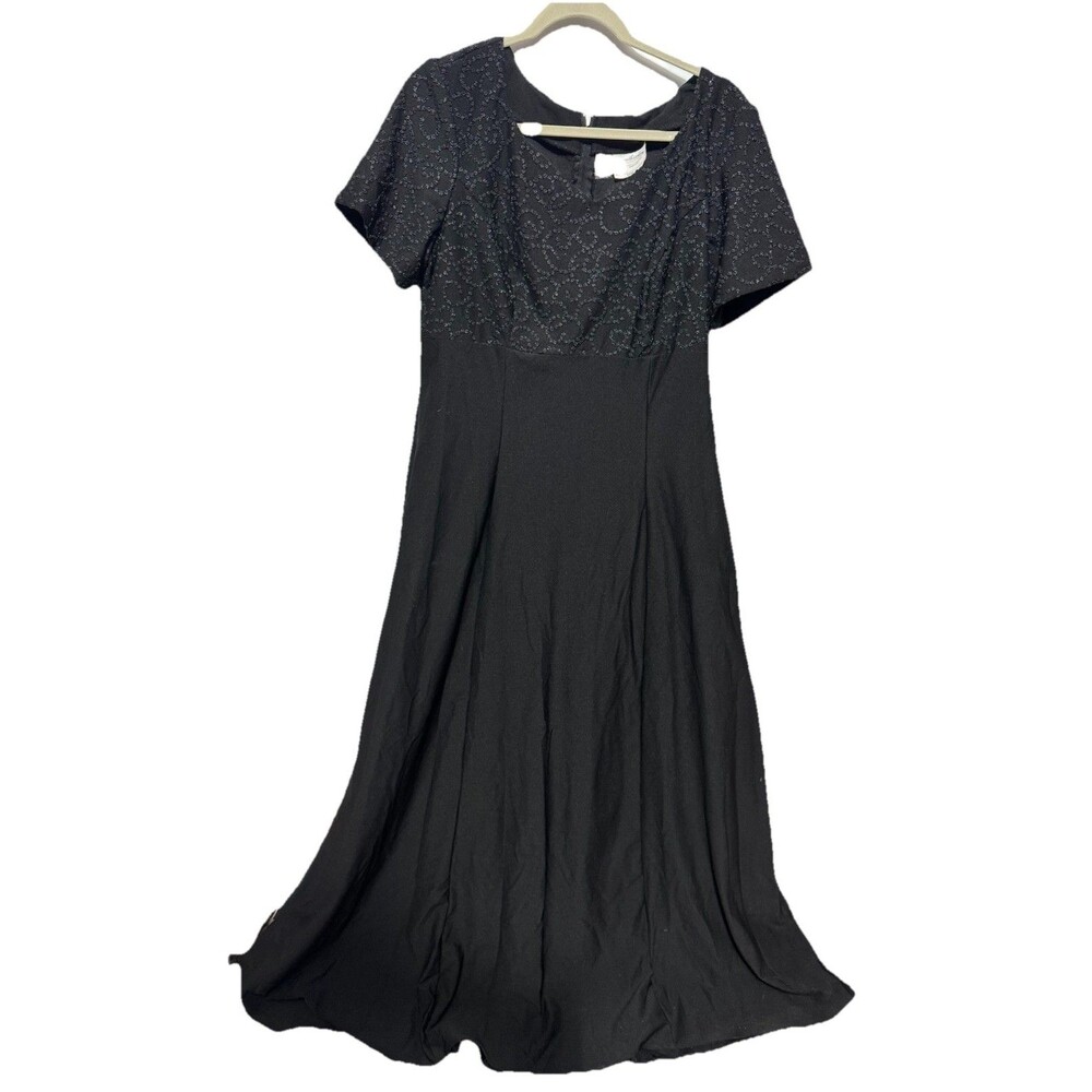 Southeastern Performance Apparel Black with Beaded Bodice Maxi Dress 18